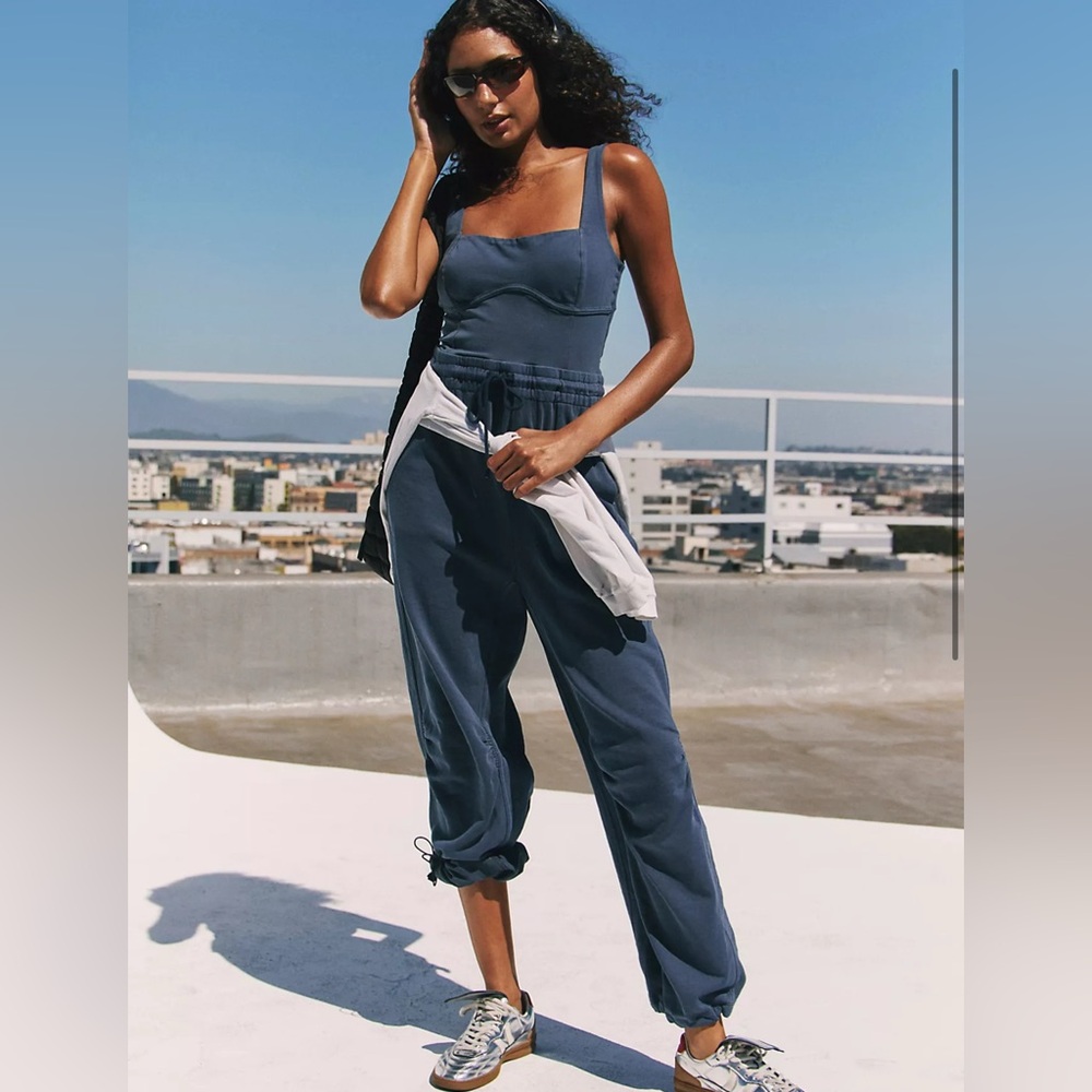Free People Inbound Onesie New With Tags Stylish Women's Jumpsuit Misty Blue - Picture 8 of 8